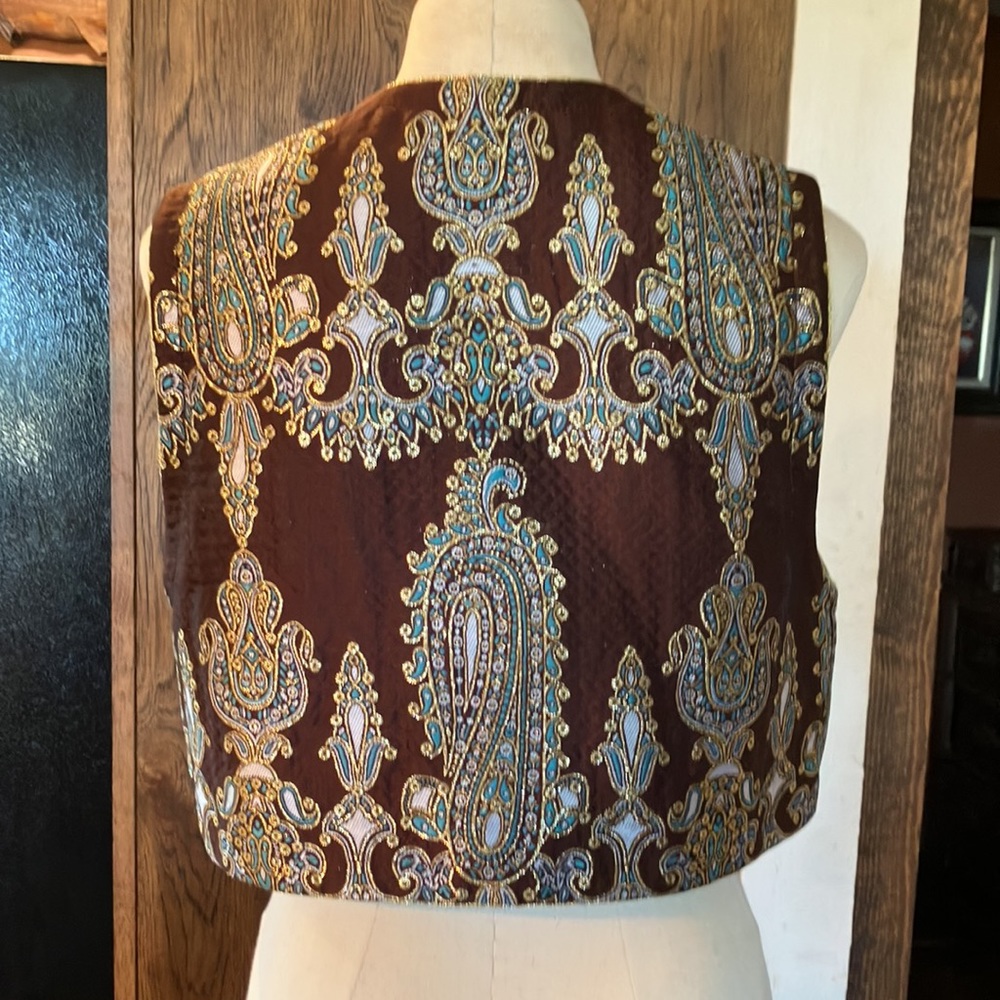 COPY - Alessandra Rich brocade silk-lined vest - Picture 2 of 8